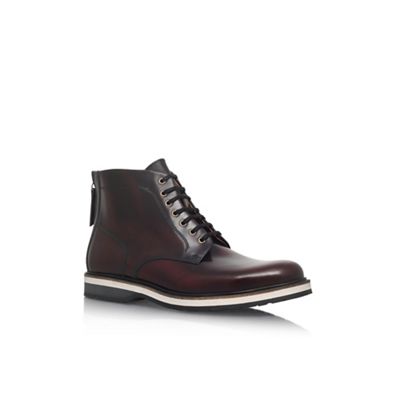 KG Kurt Geiger Red 'Moore' flat lace up boots